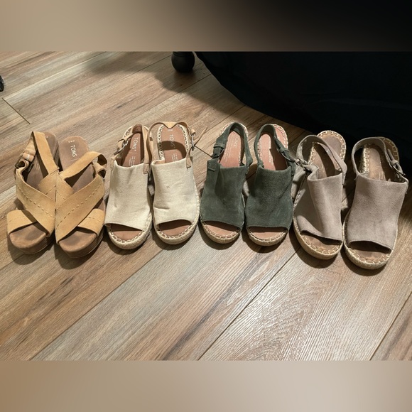 Toms Shoes - Toms Women's Espadrilles in Tan, Cream, Green, Gray